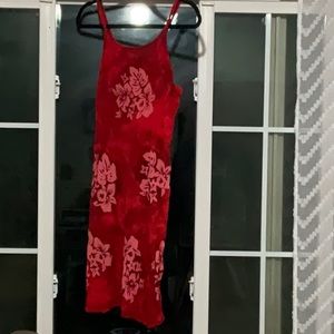 Hawaiian red slip on dress